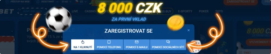 Vyber způsob registrace