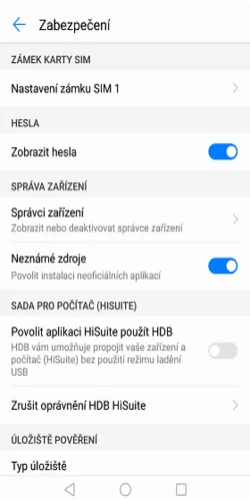 Povolení instalace z neznámých zdrojů