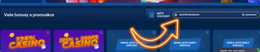 V sekci bonusů